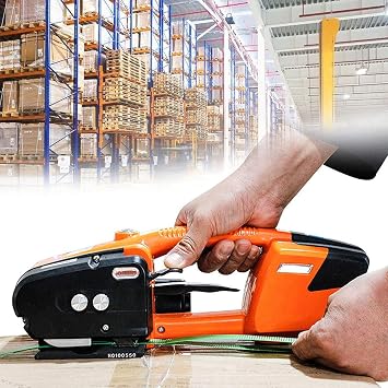 Electric Strapping Tool,Portable Hand-Held Heating Strapping Machine for 1/2 In-5/8 in Pp Pet Straps Automatic Strapping Machine 3000Mha Battery Powered