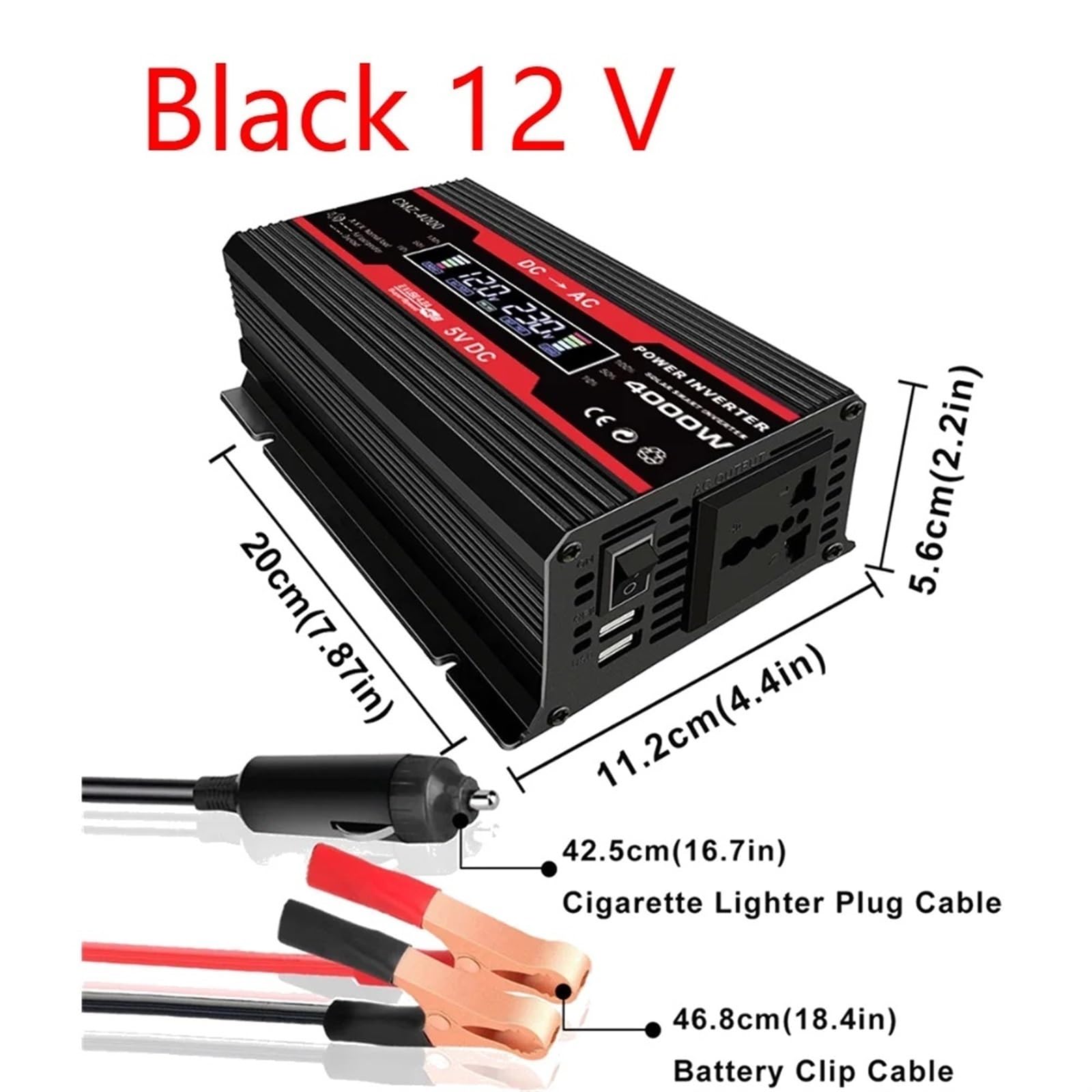 Amazon.co.jp: インバーター 4000W カーインバーターコンバーター 12V