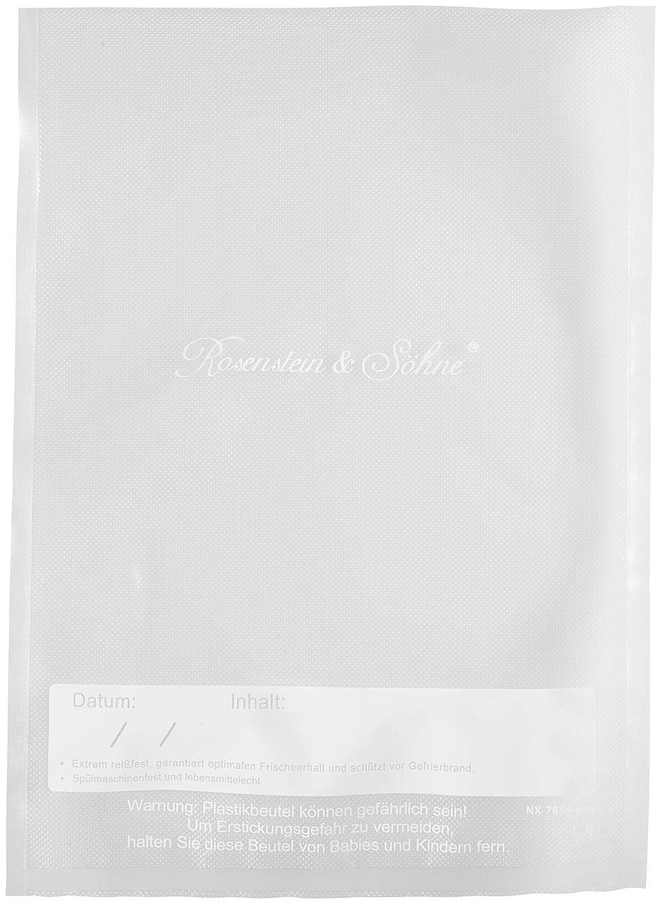 200 sachets de conservation pour appareil de mise sous vide - 28 x 40 cm [Rosenstein & Söhne]
