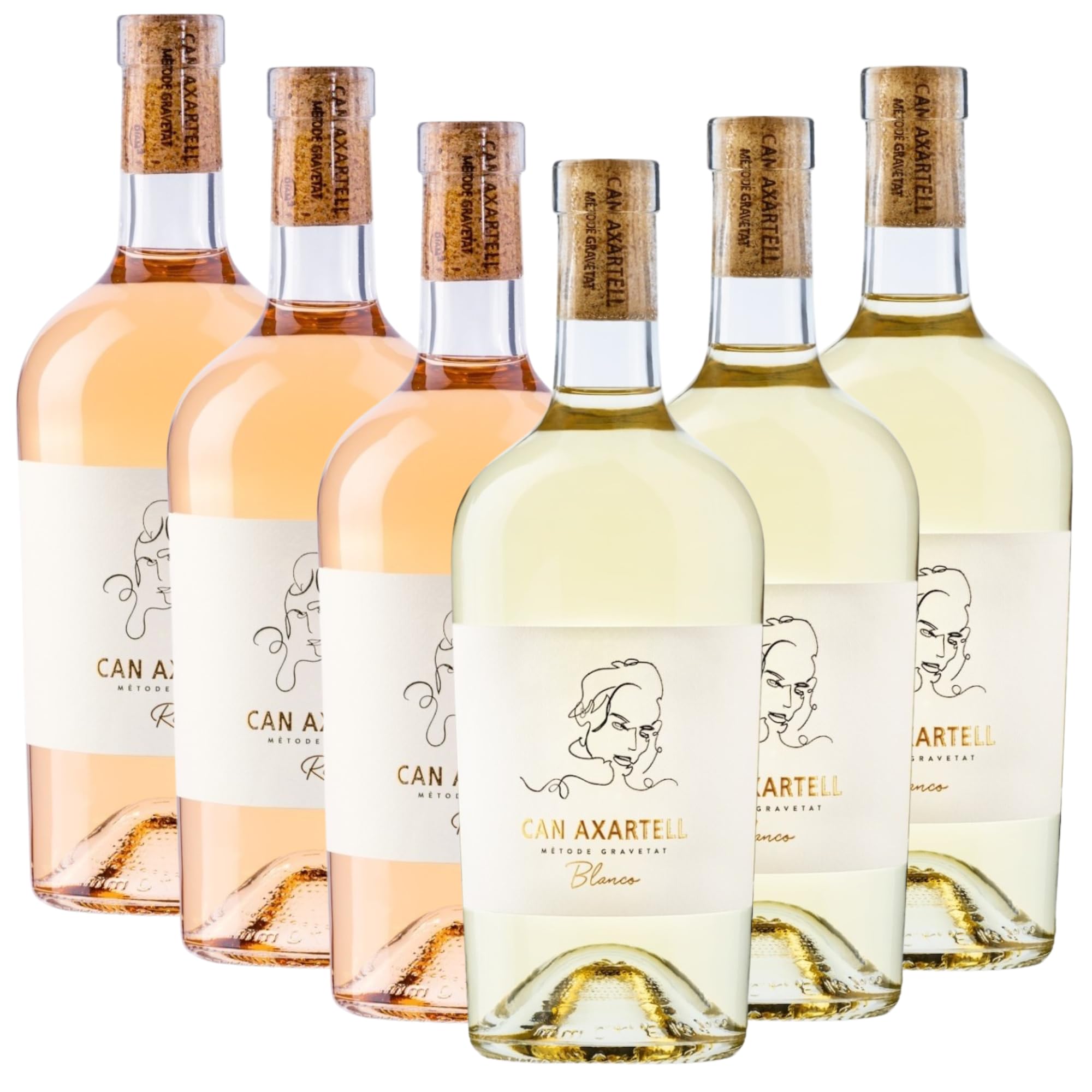 Can Axartell Wein-Sommerbundle Weißwein & Rosé inkl. Ausgießer (6x,0,75l) | Leicht, frisch & mediterran – dein perfektes Sommer-Weinset für Sonne, Genuss & gute Stimmung