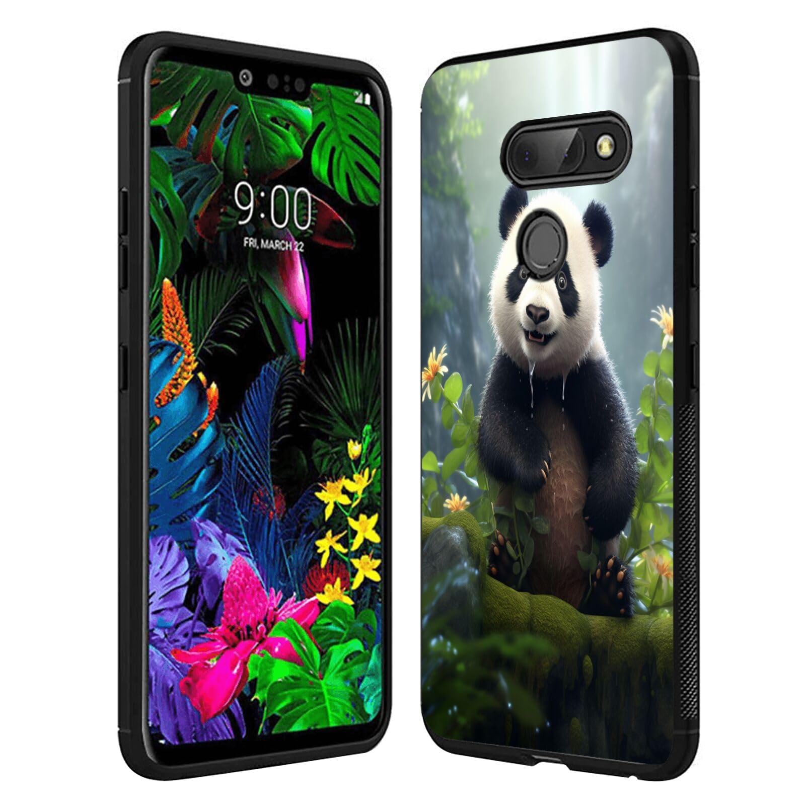 Case for LG G8 G8S G8X G7 K20 K22 K31 K42 K50 K50S K61 K71 V60 30 50 Panda-AZ509 Shockproof Slim TPU