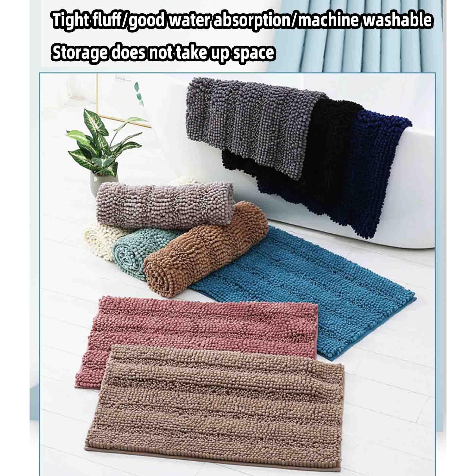 JUSHZ Tappeto Bagno Tappeti Assorbente Tappetino Bagno Antiscivolo Tappetini Grande Nero Morbido E Assorbente Fondo in Gomma Antiscivolo Lavabile (43×120CM,Grey)