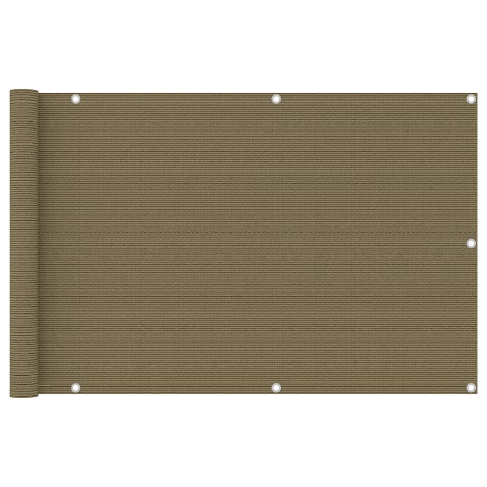 Tidyard Frangivista Frangivento per Balcone Terrazzo,Paravento in HDPE Traspirante,Recinzione Copertura per Balcone,Corda Inclusa e Occhielli in Alluminio,90x600 cm,​​​​​​​Colore Grigio Talpa