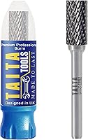 Vista 1 de Fresas de carburo con vástago de 14 de pulgada, SA-3 de tungsteno de doble corte, brocas rotativas para amoladora Milwaukee, Dewalt y Makita