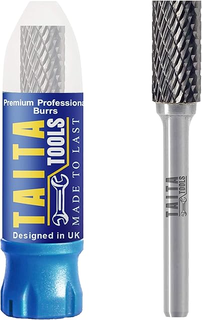 Carbide Burr 1/4" Shank, SA-3 Tungsten Double Cut Rotary Die Grinder Bits - Cutting Burrs for Milwaukee, Dewalt and Makita Die Grinder Accessories - Wood Carving Metal Working & Sturdy Storage Case