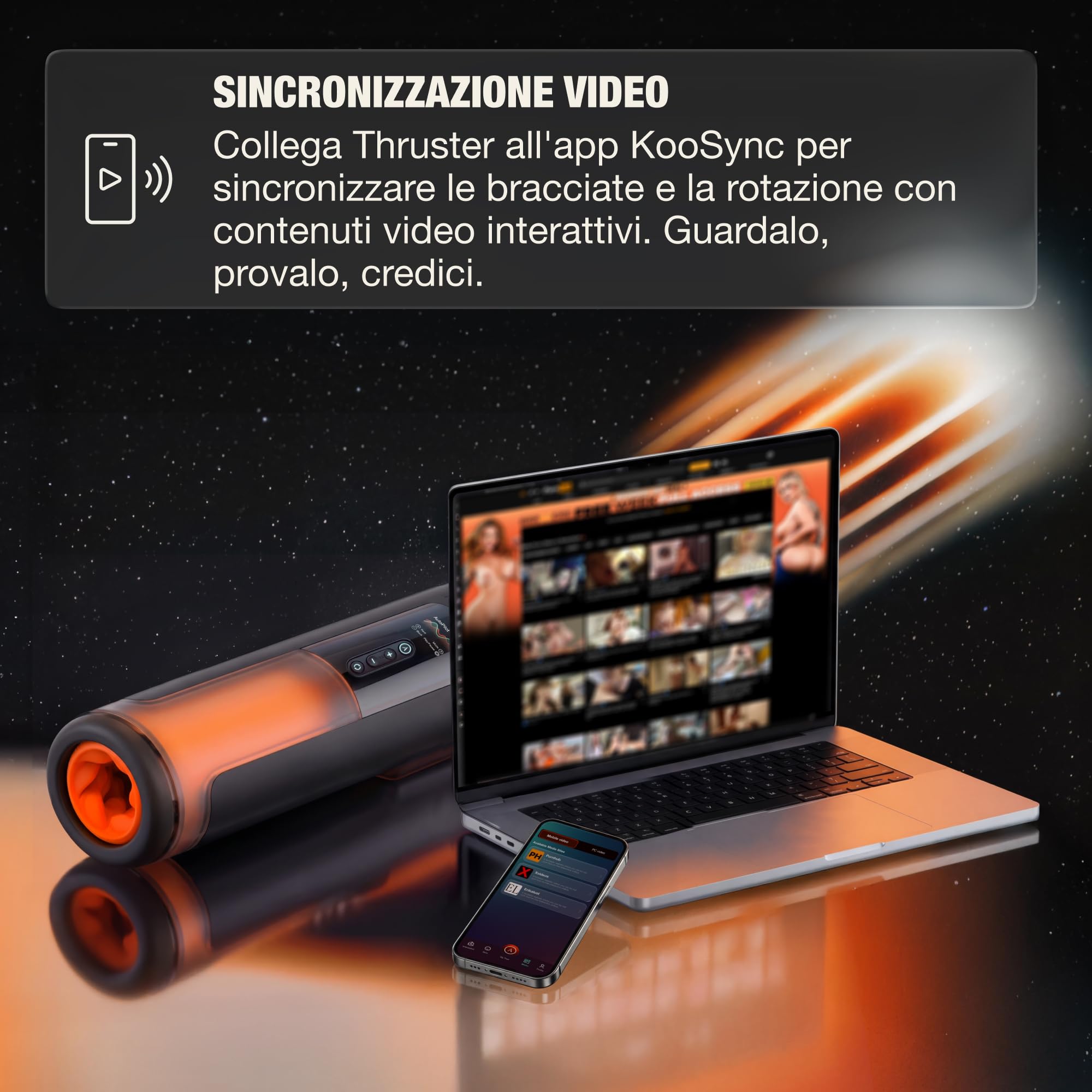 Arcwave Thruster Masturbatore Automatico e Rotante per Uomo | Rotazione 360° | 200 Movimenti | Sleeve per Pene | Pocket Pussy in Silicone | Sex Toy per Adulti | Stroker con App Sync | Ricaricabile
