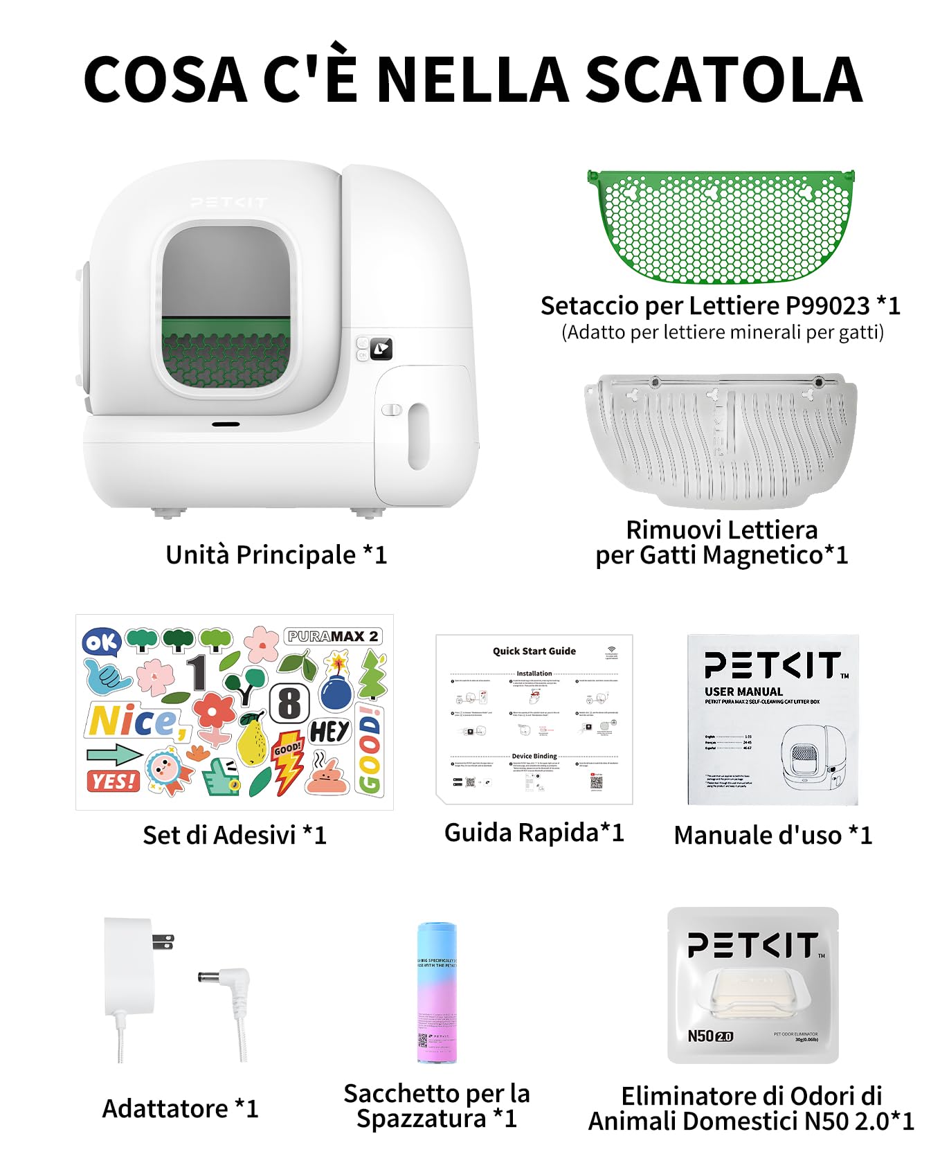 PETKIT Pura Max 2 Lettiera Gatto Autopulente, Lettiera Automatica per Gatti,Capacità Massima 76L,XSecure,Antiodore,Controllo APP per Più Gatti(Non Contiene Spray Deodorante)