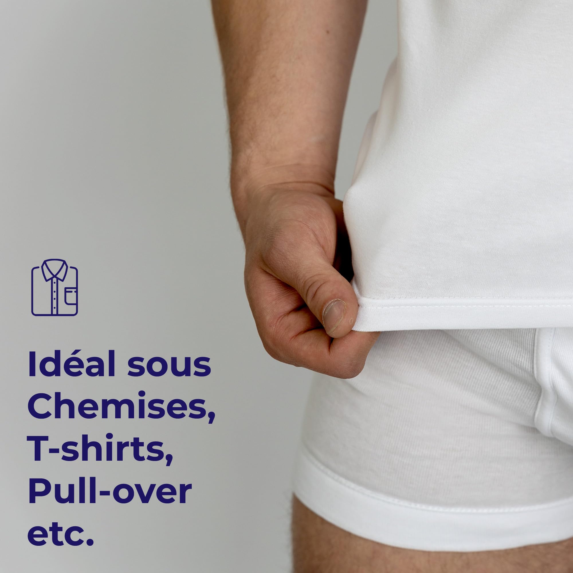 SES Lot de 2 maillots de corps pour homme avec col rond S - XXL / T-shirt basique pour homme en 95 % coton et 5 % élasthanne - T-shirt moulant pour homme et business - Blanc à manches courtes