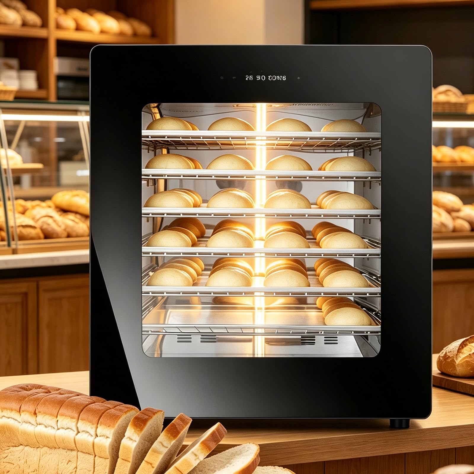 CGLYYDS 100L Electric Dough Proofer, Kitchen Dough Yogurt Bread Proofer with Humidity and Temperature Control, Easy-to-Use Touch Panel