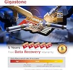 【5-Years Data Recovery】 GIGASTONE Memory Card 128GB, 4K Pro Camera, Compatible with GoPro Switch, Speed 100MB/s. A2 U3 V30 Micro SDXC Card with SD Adapter.