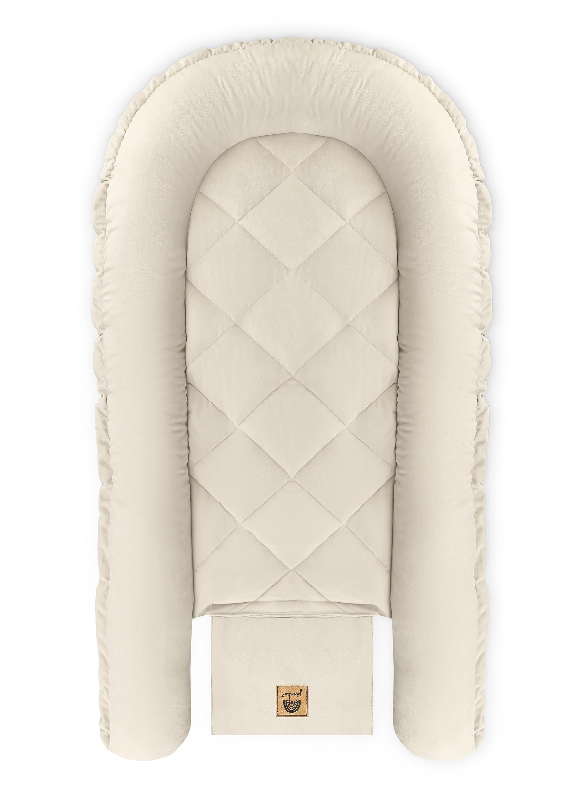 PIMKO Velluto Baby Nest – Morbido Baby Nestchen per Neonati Nido Portatile in bozzolo Fasciatoio da Viaggio per Relax e Coccole Prodotto in Europa