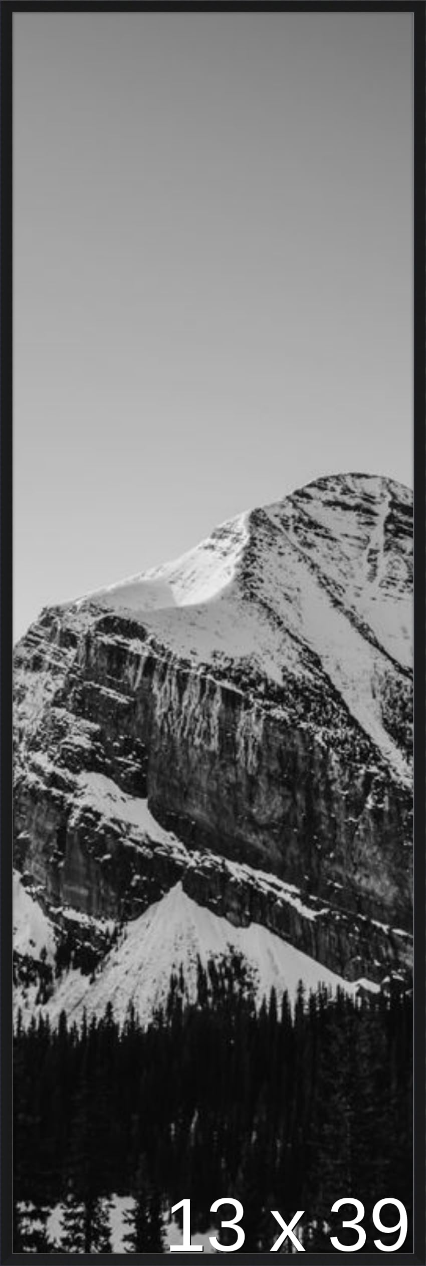 Frame It Easy 13 1/8 x 39 5/8 Satin Black Metal Frame (Ashford) 13.1x39.6 inches