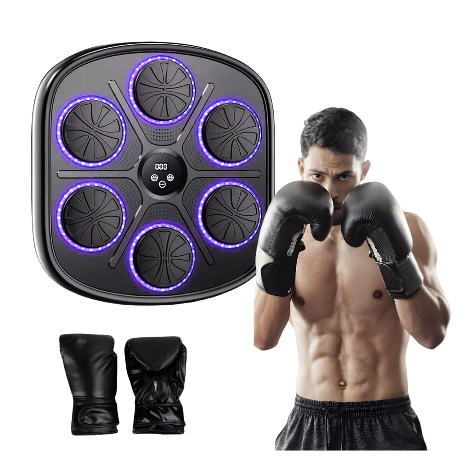 Macchina Da Boxe Musicale Con Luci LED E Bluetooth - Allenamento Fitness E Scarico Stress A Casa