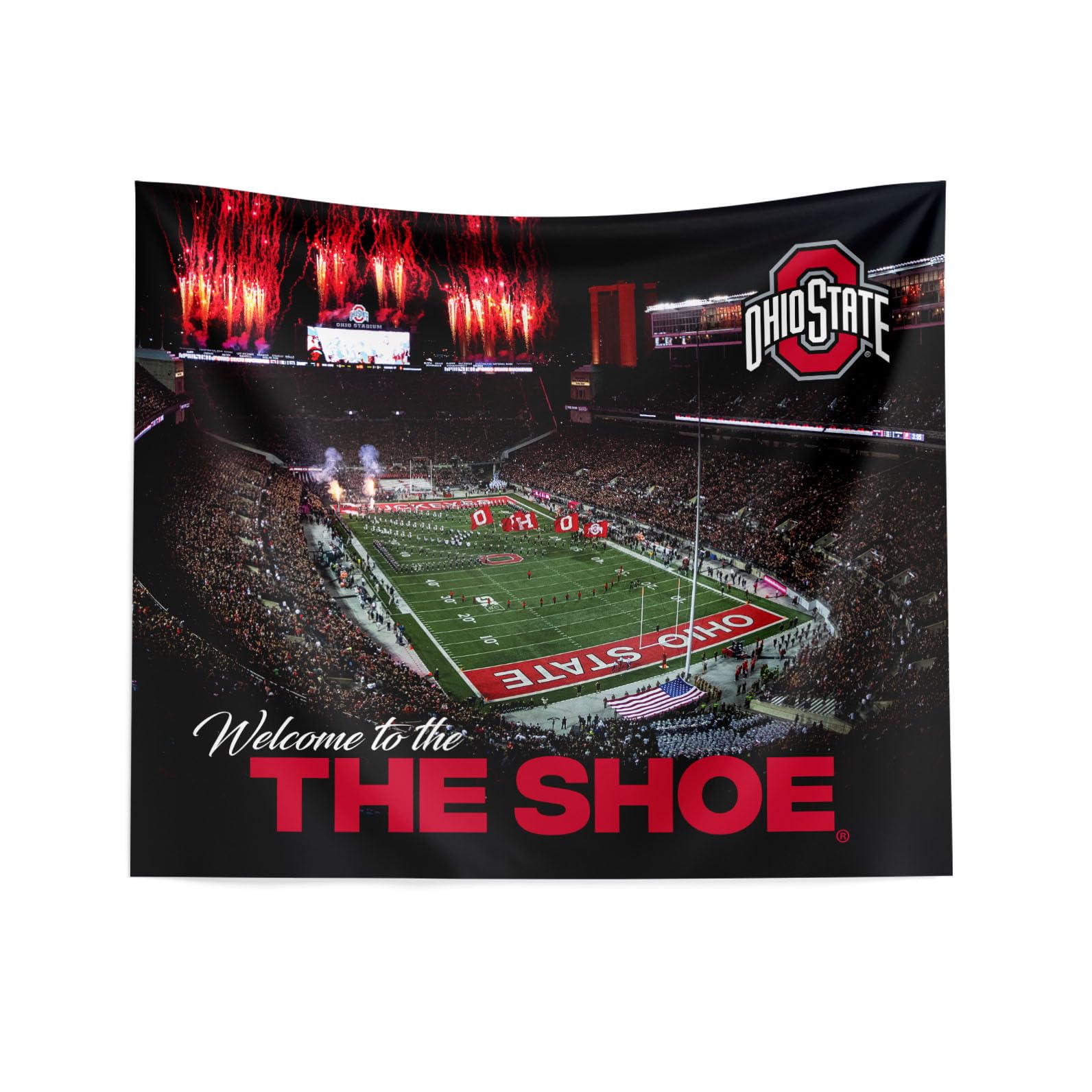 Northwest NCAA Ohio State Buckeyes Wall Hanging Tapestry, 34" x 40", The Shoe