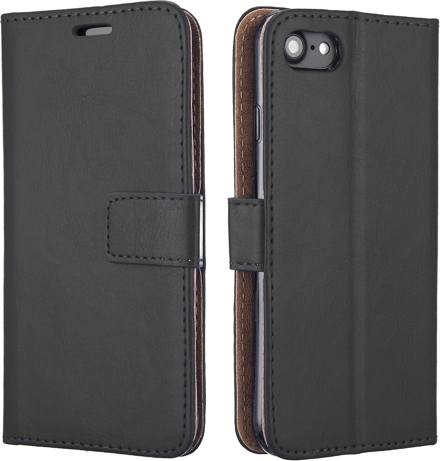 Designer Slim Book Wallet & Flip Case Cover For iPod Touch 5th & 6th Generation (Wallet Black)