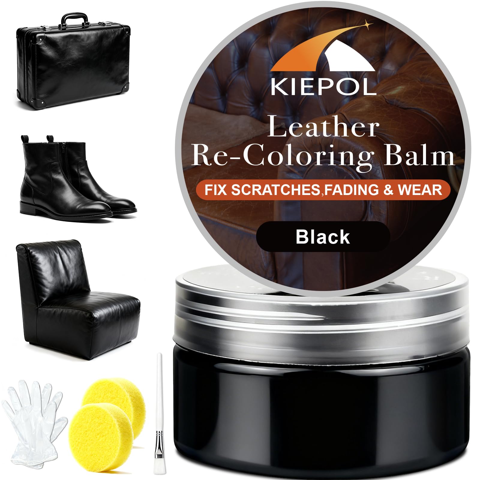 KIEPOL Black Leather Repair Kit