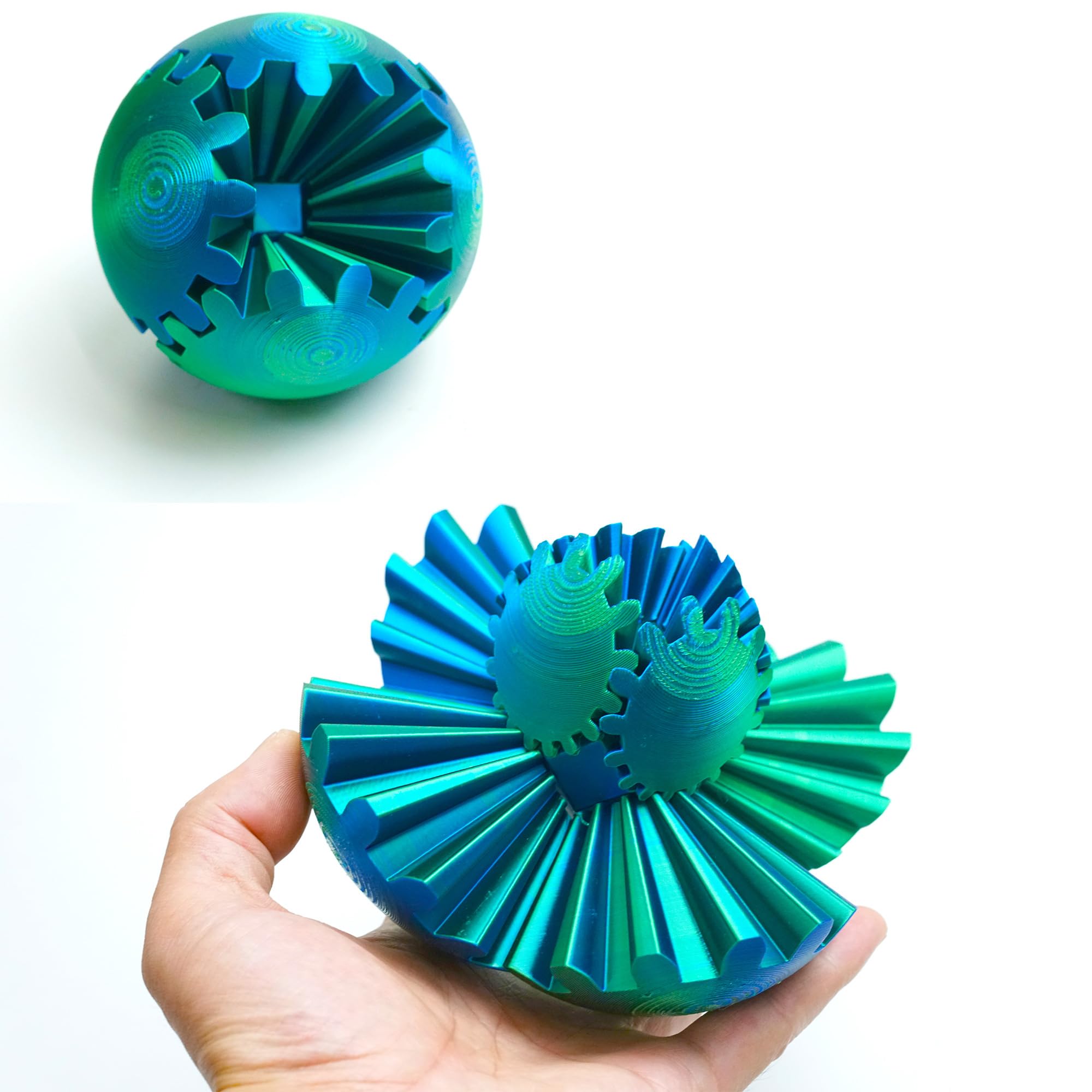 Gear Sphere - Boule De Vitesse Imprimée En 3D - Jouet Pour Le Bureau Et