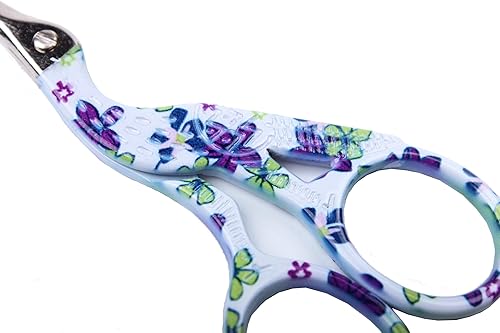 Miniatura 3 de BIHRTC Tijeras clásicas de acero inoxidable de 3.6 pulgadas, diseño de grúa, tijeras de costura, herramientas de bricolaje, tijeras de modista,