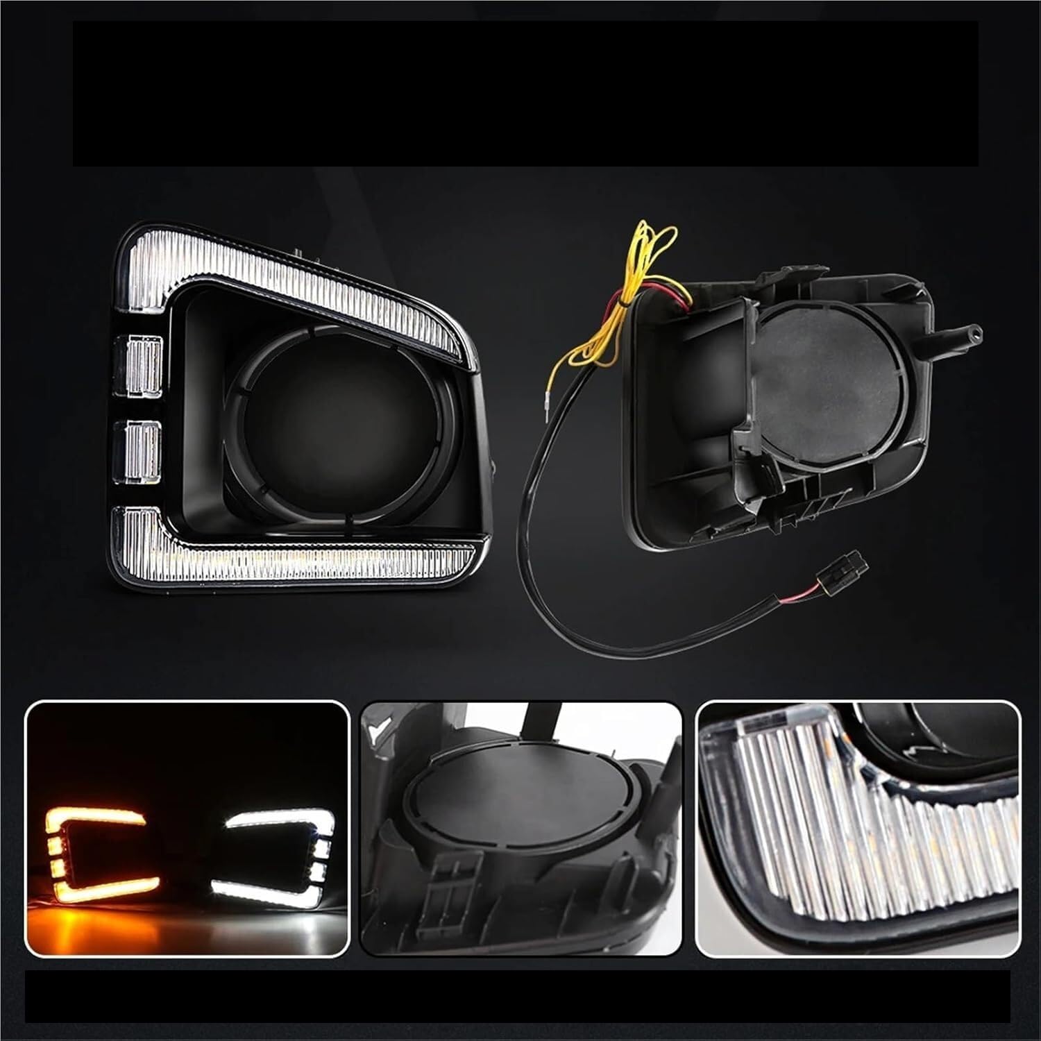 Światła przeciwmgielne LED światła do jazdy dziennej DRL kierunkowskaz światło dzienne halogenowe kompatybilne z Tundra 2014-2021(DRL Fog Halogen Set)