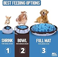 PETARENA Snuffle Mat for Dogs: Adjustable Interactive Puzzle Slow Feeder Toy - Mental Stimulation, Stress Relief, Foraging for All Breeds Indoor/Outdoor