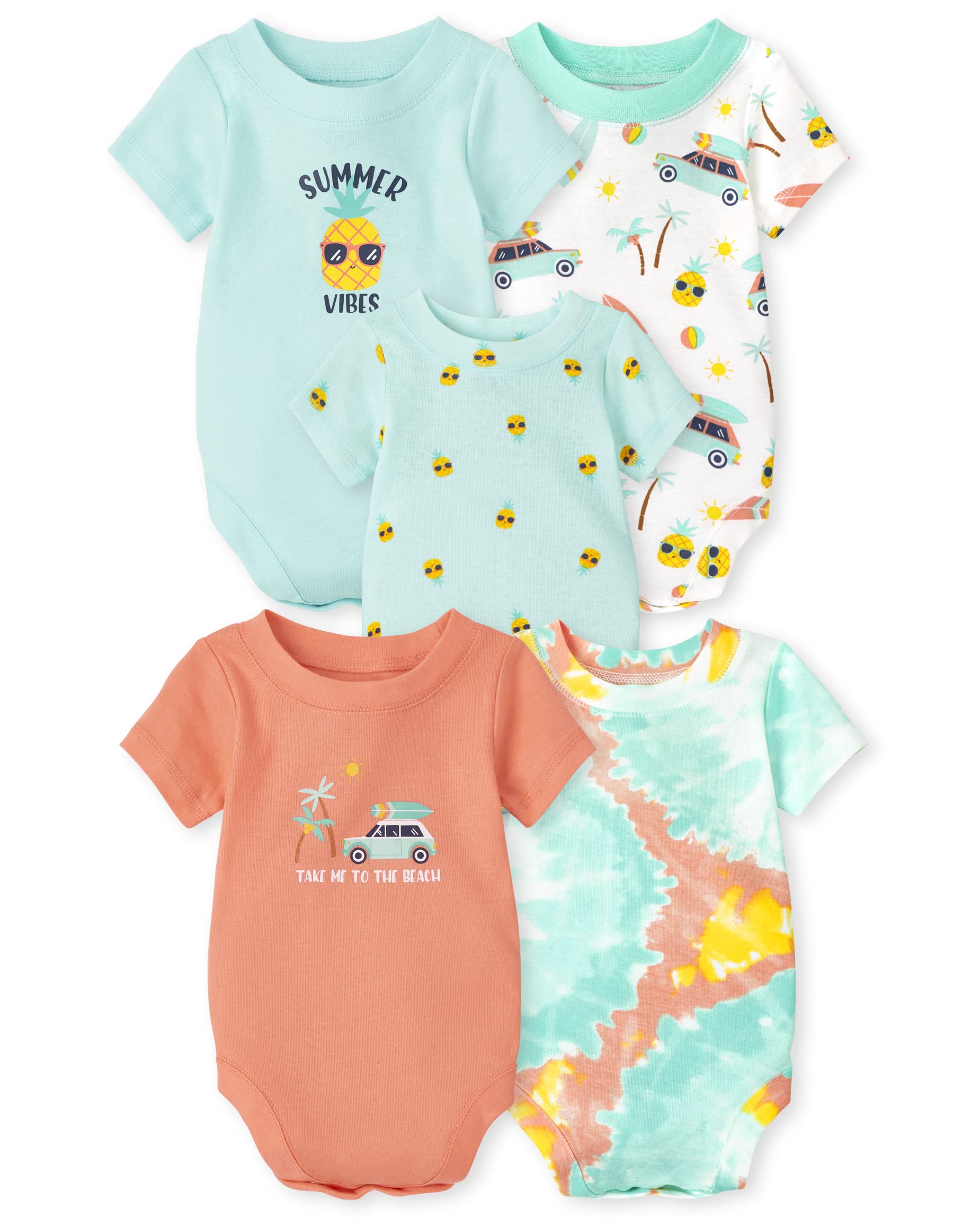 The Children's Placeunisex-baby U SURF 5PK Shirt (pack of 5)