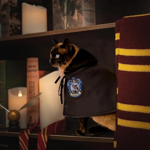 Miniatura 6 de Capa de disfraz para perro y gato, conjunto de disfraz de mago para mascotas de Halloween para cosplay, sudadera con capucha suave con corbatas y