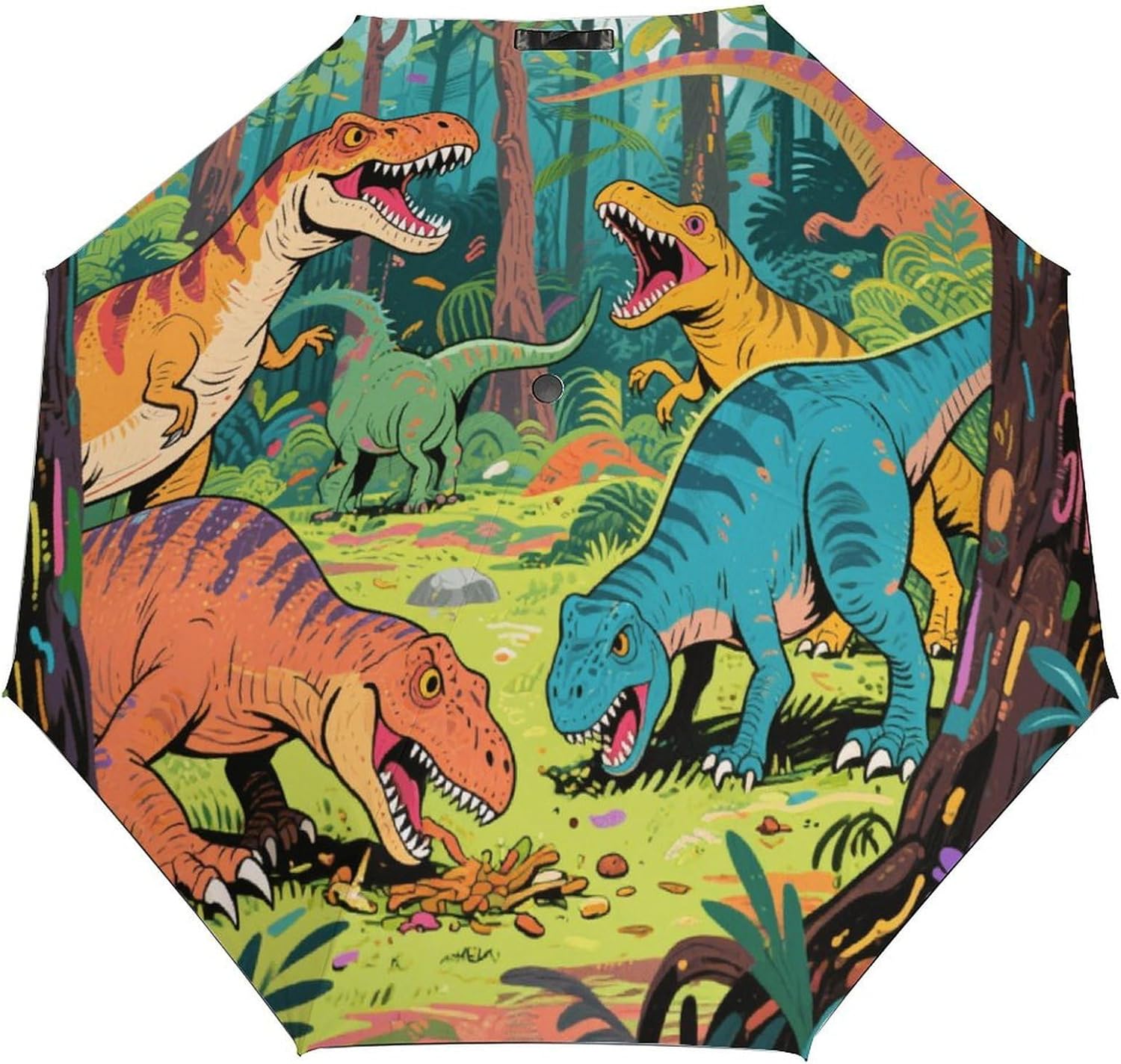 Folding Small Sun Umbrella Age of Dinosaurs Windproof Travel Umbrella Lightweight Small And Compact Suit for Pocket