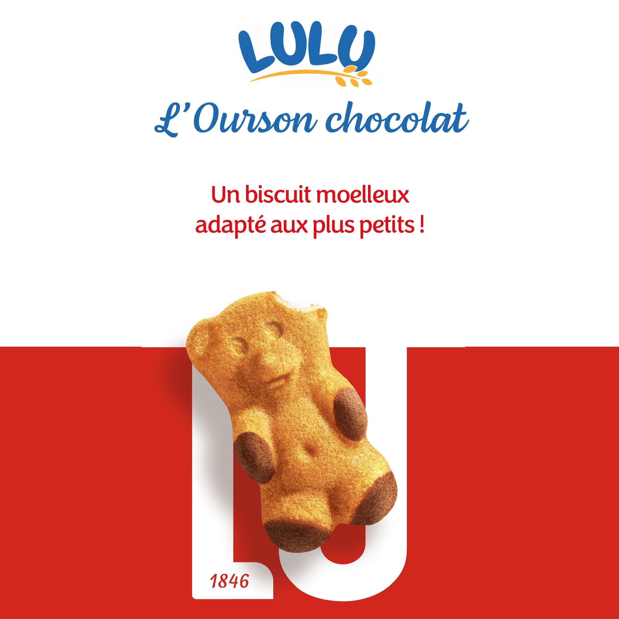 Lu Lulu l'Ourson - Gâteaux Moelleux Fourrés au Chocolat - 20x150g
