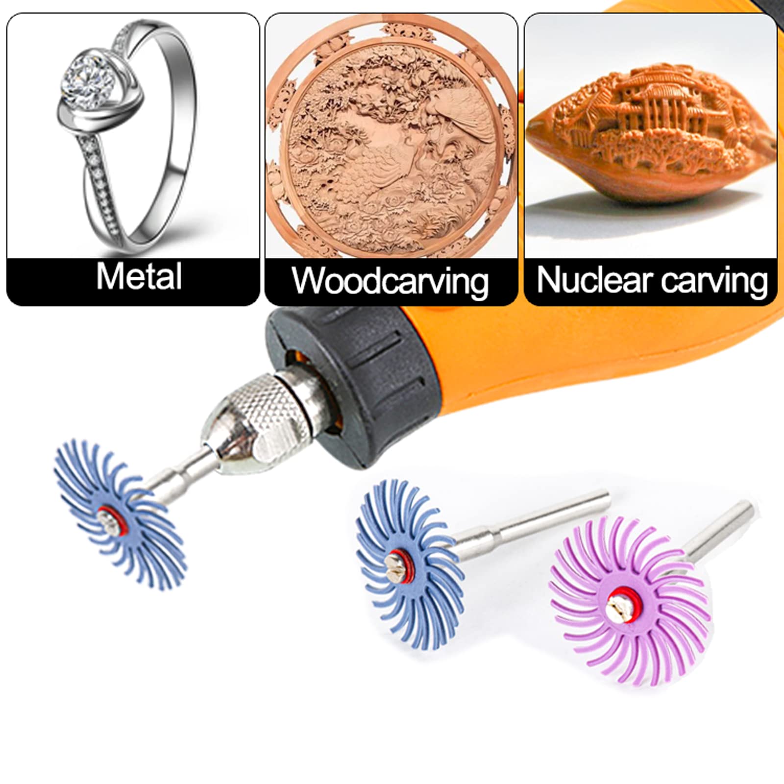 Bristle Disc Kit - 88pcs for Jewelry & Metal Polishing -2 Bristle Disc Kit - 88pcs for Jewelry & Metal Polishing -2