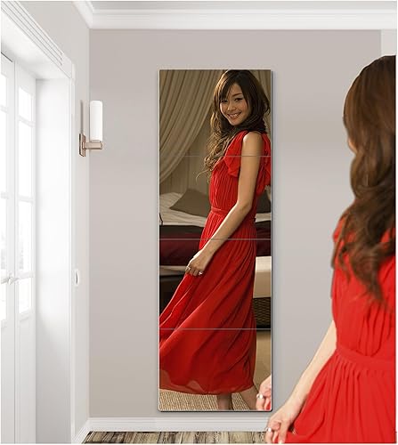 Miniatura 10 de Azulejos de espejo de pared para niños, espejo acrílico irrompible seguro para bebé, plexiglás de plástico en la caravana, calcomanías de pared de