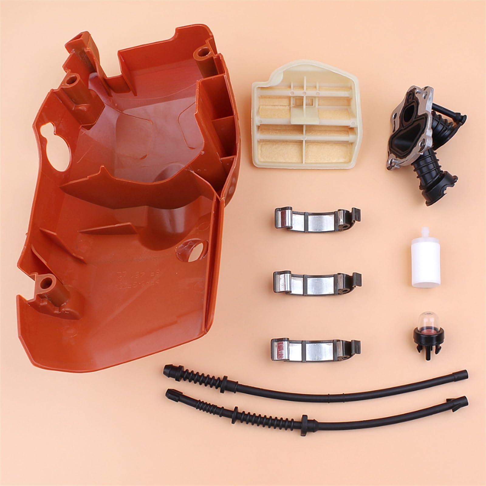Kit de filtro de aire del colector de admisión del Clip de la cubierta superior del cilindro apto for Husqvarna 445 E 445e 450 450e repuesto de motosierra de gasolina