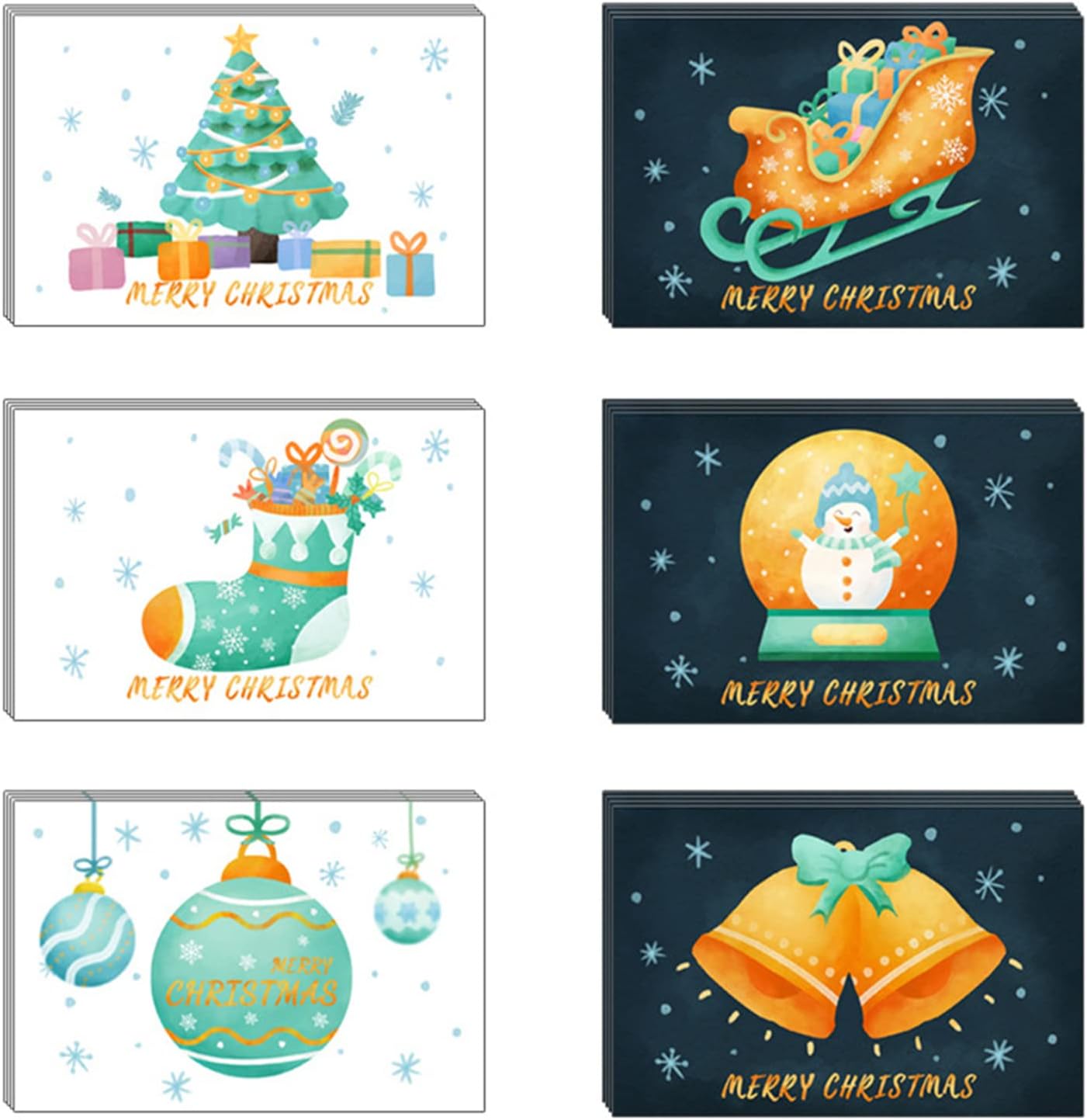 Mlloaayo クリスマスカード クリスマス飾り 新年の願い 24枚メッセージカード グリーティングカードセット メリークリスマス 祝いカード お正月プレゼント かわいい サンタクロース 雪だるま 封筒とシールが含まれています 新年 スノーフレーク Eddiemarcon Com