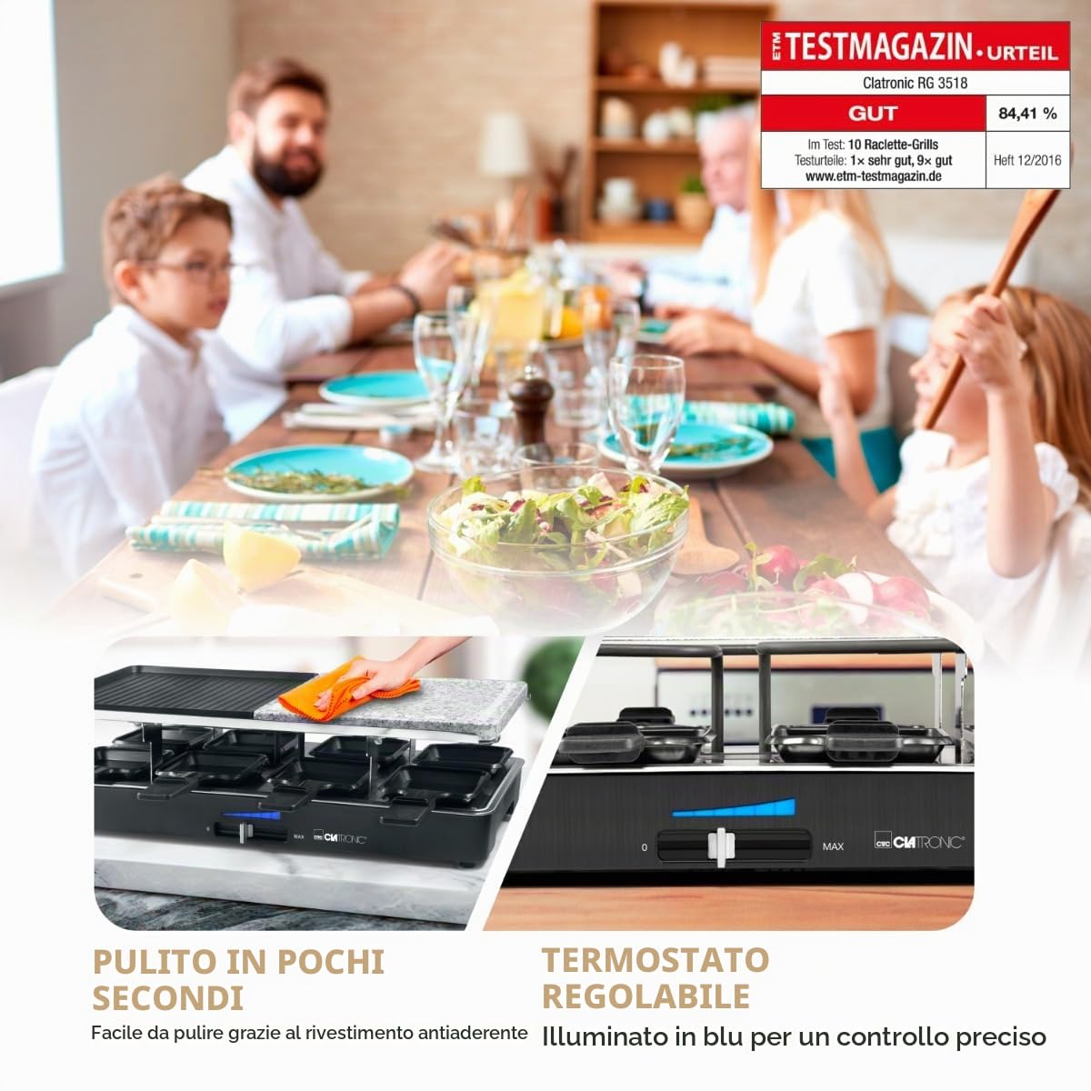 Clatronic RG 3518 Raclette/Grill 2 in 1