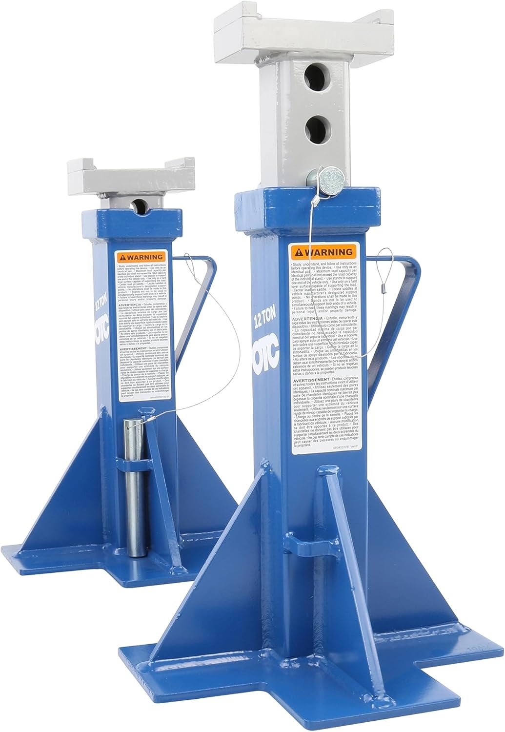 OTC S012 12-Ton Heavy Duty Steel Jack Stands - Made in USA; Pair
