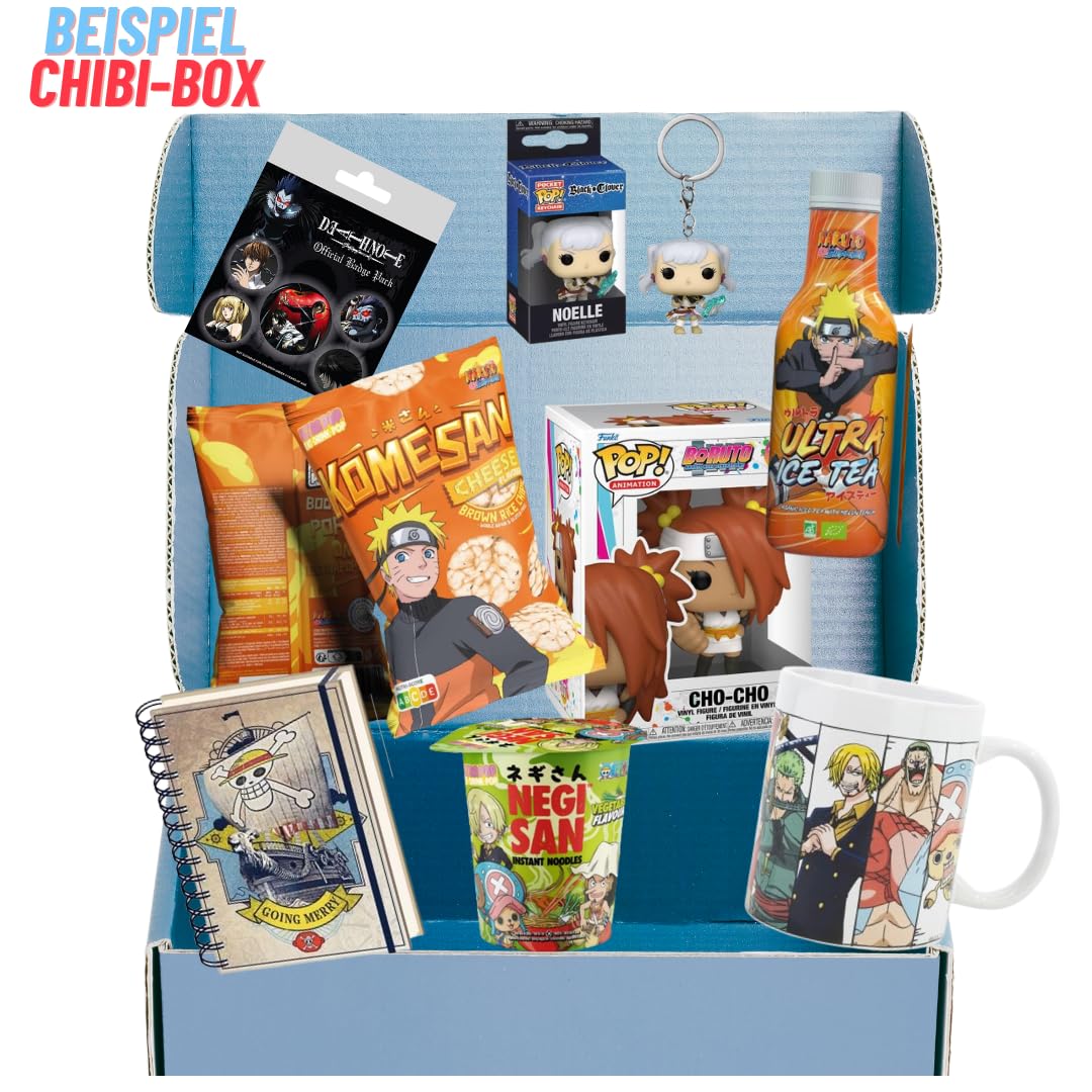 [Anime-Box] Chibi - Box / Exklusive Fanbox – Sammlerbox mit 6 Merchandiseartikeln, Figuren & Collectibles für leidenschaftliche Anime-Fans - Ideale Geschenkidee für Animefans (Chibi-Box / Klein)