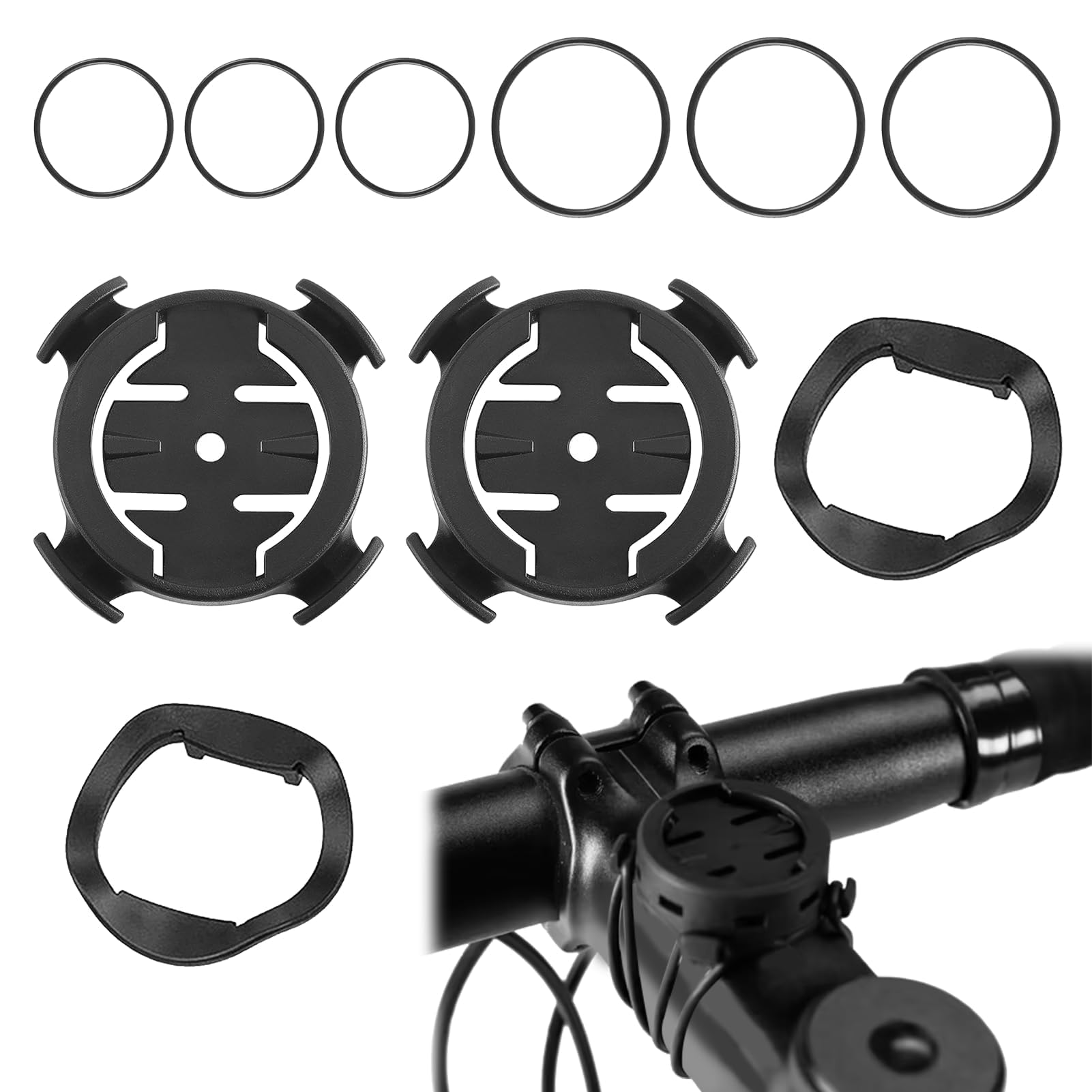 2 Set Supporto Per Computer GPS Da Bici - Universale Per Manubri 22-40mm, Compatibile Con Garmin Edge, IGPSPORT, Altri