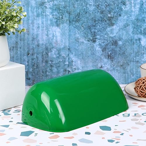 Miniatura 5 de Pantalla clásica de banquero para lámparas de mesa, reemplazo de pantalla de herradura de plástico verde, decoración de arte, decoración de
