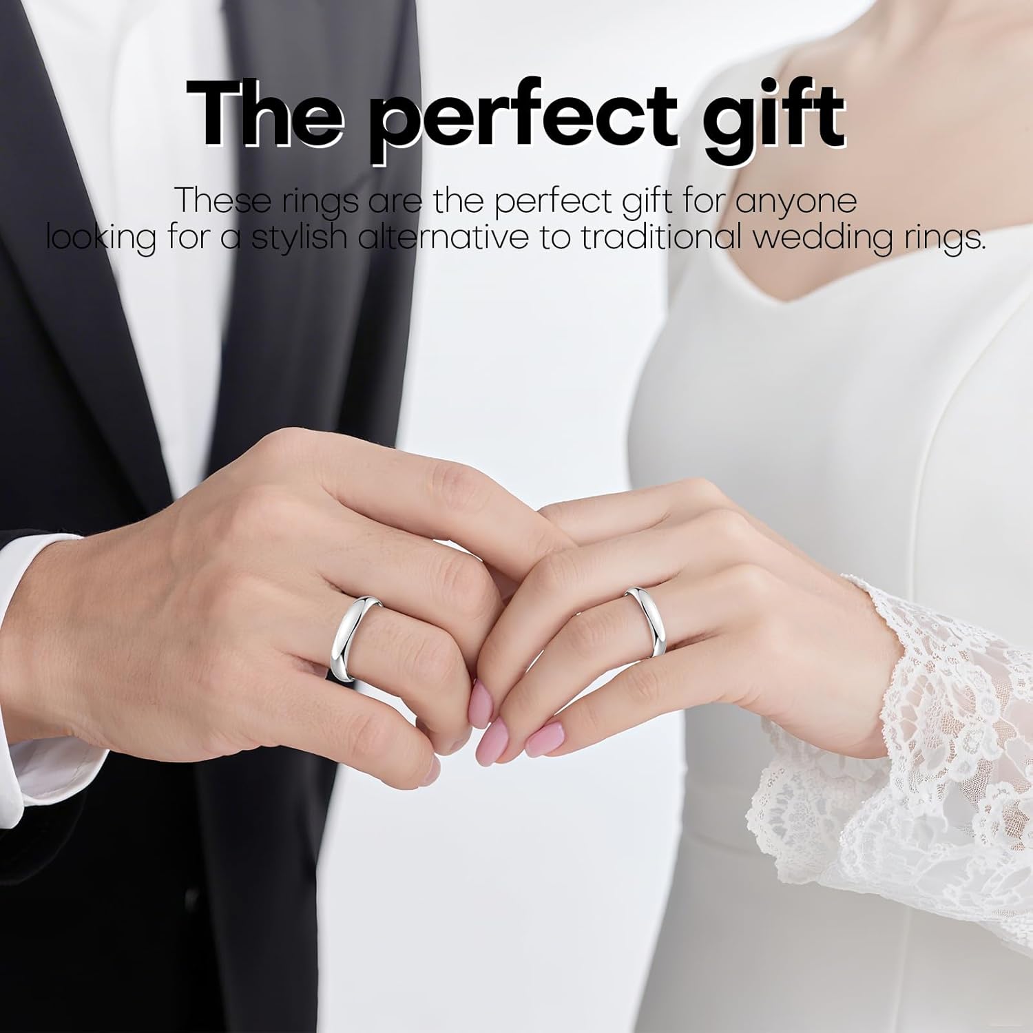 Titanium steel metal ring, simple for daily wear by both men and women, with a dome shaped high polished wedding ring that fits comfortably in sizes 6, 7, 8, 9, 10, and 11 - Image 5