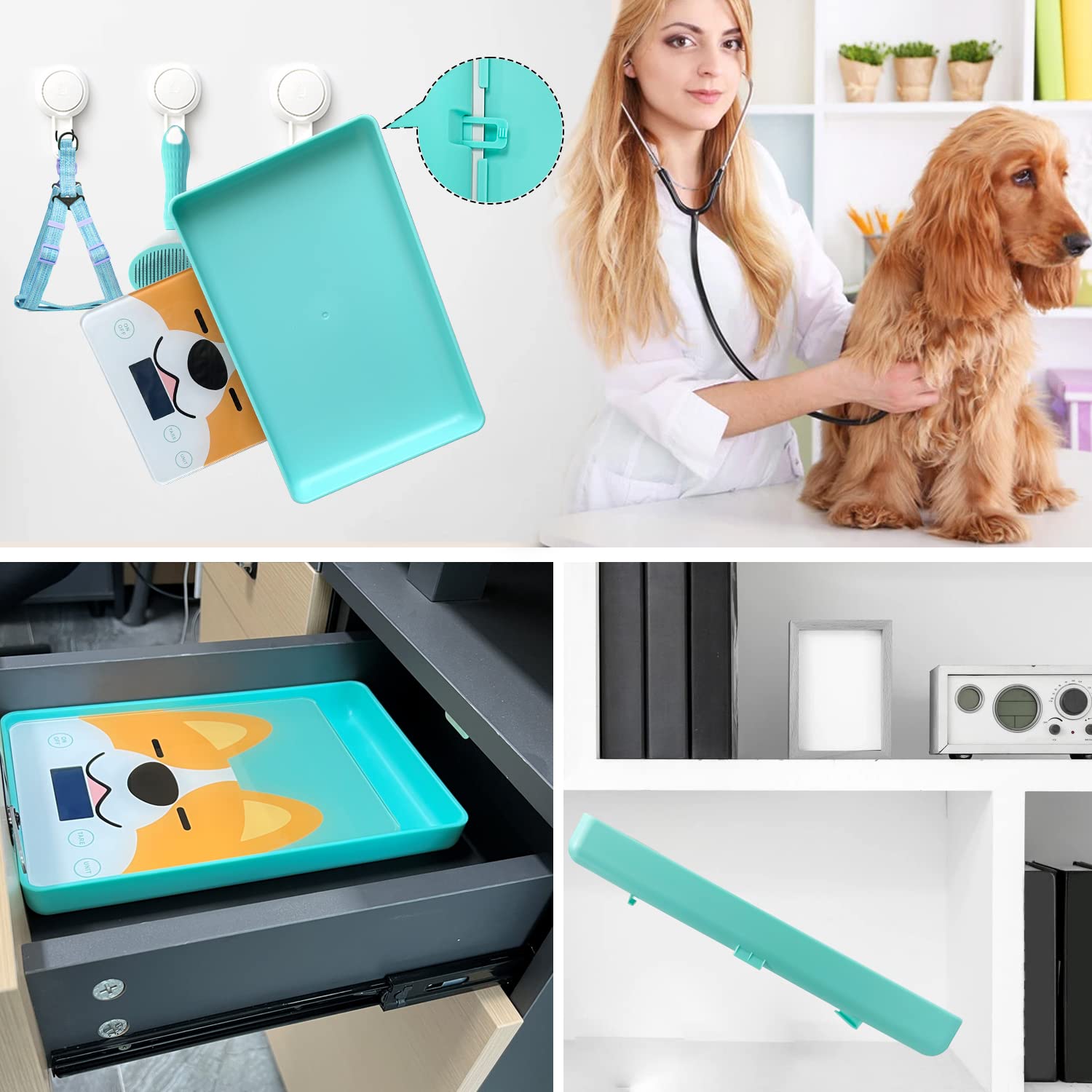 Digitale Mini-Haustierwaage für Neugeborene und Kleintiere, Präzisions-Grammwaage zum Wiegen, Genauigkeit von 0,03 oz, Kapazität von 33 lbs, fünf Einheiten umschaltbar, blau