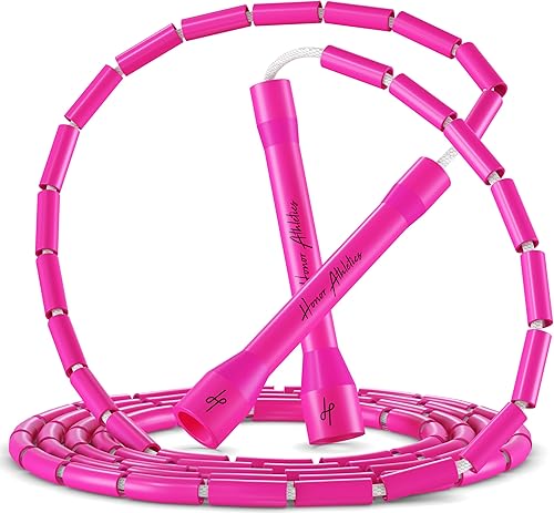 Miniatura 9 de Honor Athletics Cuerda de saltar con cuentas 2.0, ajustable con asas irrompibles y cuentas inastillables para un entrenamiento mejorado de fitness