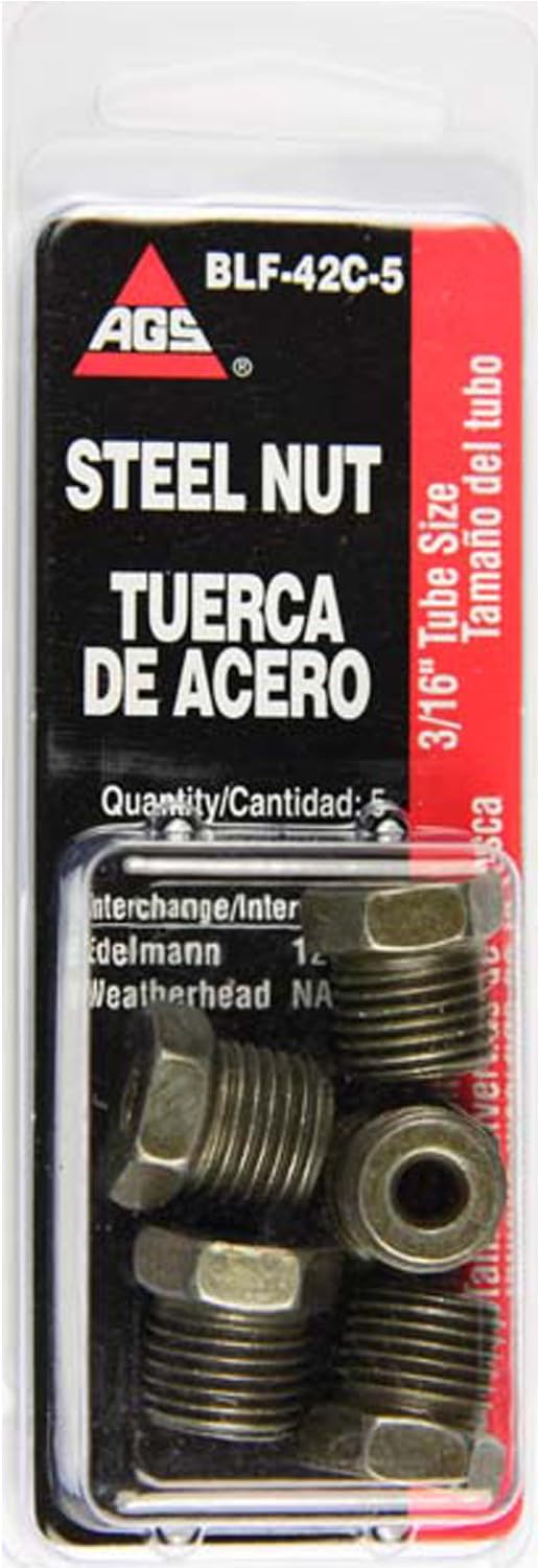 AGS BLF42C5 Brake Line Fitting, 5 Pack Automotive