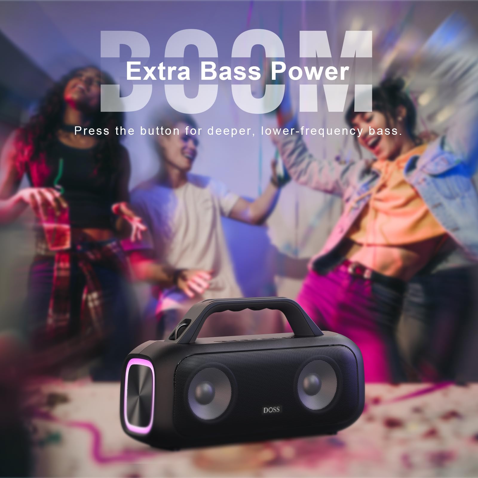 Amazon | DOSS Extreme Boom S Bluetoothスピーカー 光る ポータブル