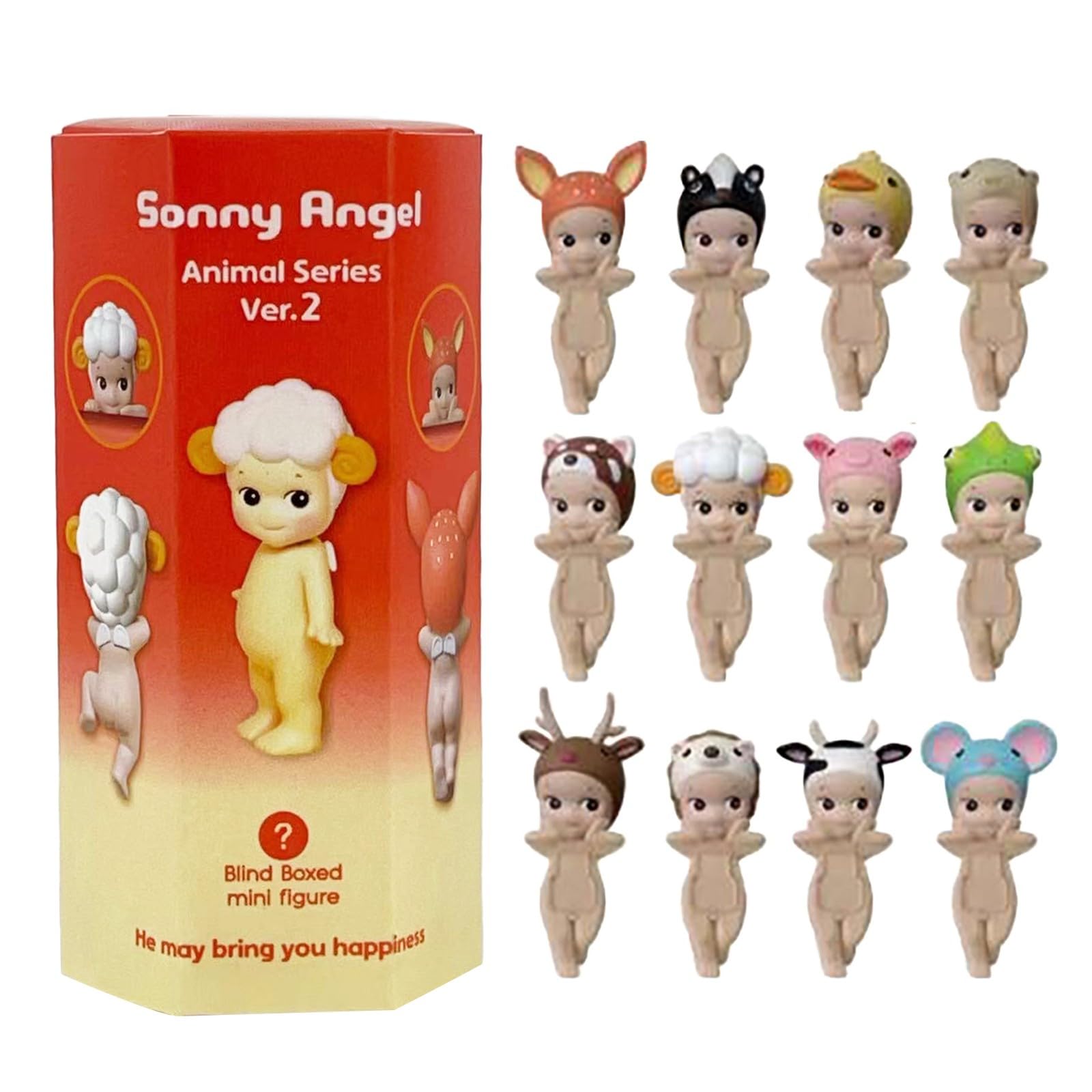 2024 Lying Down Angel Anime Figures Toys Original Mini Figure 