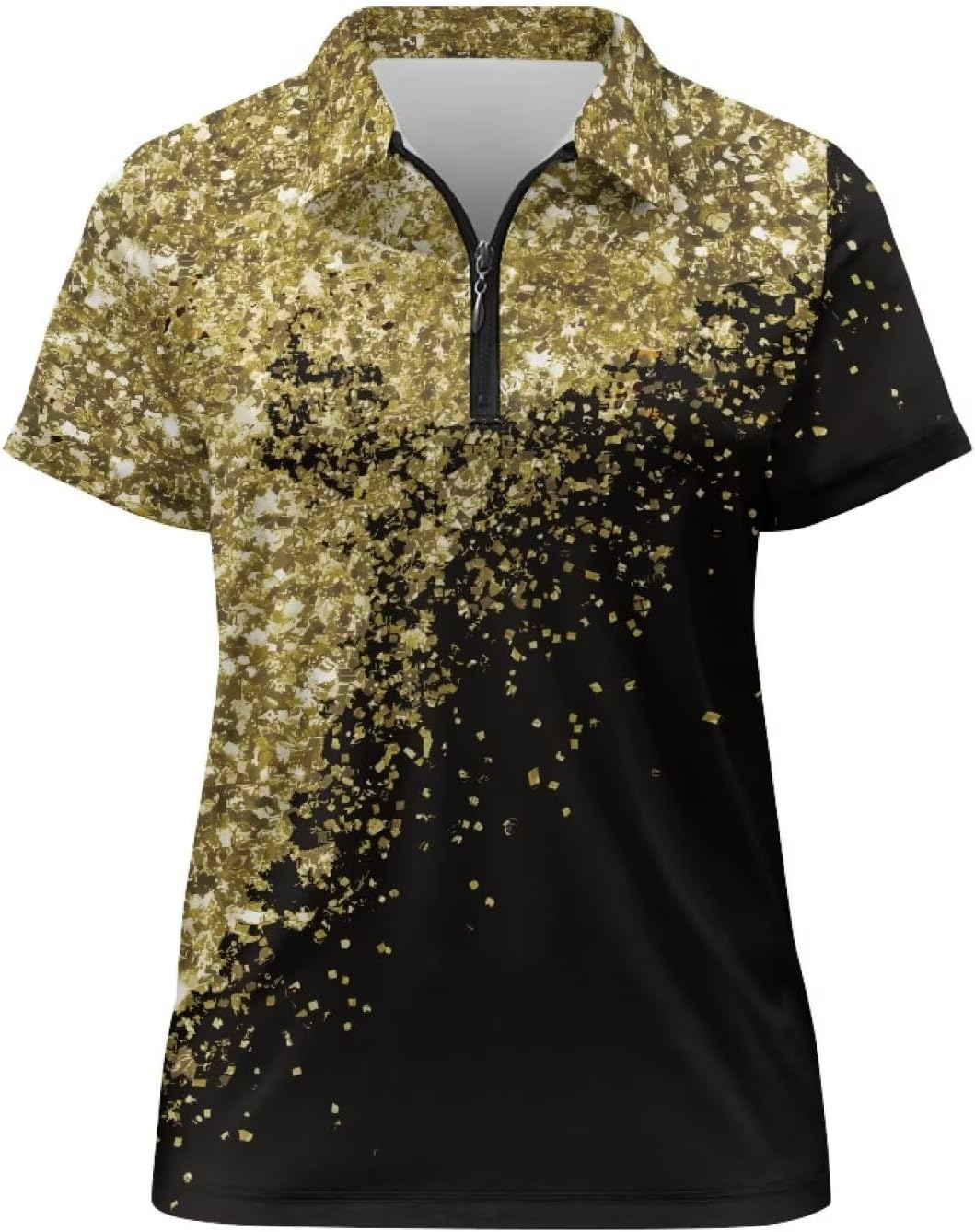 Boatee Women's Golf Shirt Quarter Zip Women Sport Cloth 4-Way Stretch Moisture Wicking for Golf,Tennis,Hiking Lightweight