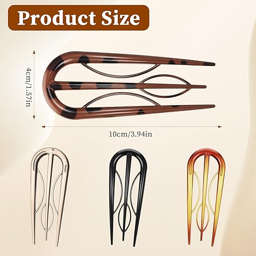 Miniatura 2 de 4 horquillas para el cabello para mujer, cabello fino y fino, pasadores grandes para cabello fino y grueso, pasador de pelo de torsión francesa de