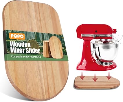 منزلق خلاط خشبي متوافق مع خلاط حامل برأس مائل سعة 4.5-5 لتر من KitchenAid،ومنزلقات سطح المطبخ، وملحقات صينية تحريك الخلاط