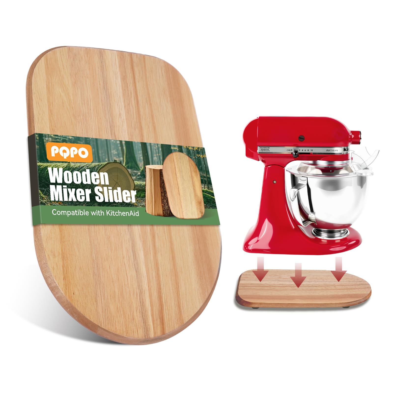 Glissière en bois pour batteur KitchenAid 4.5-5 pintes à tête inclinable
