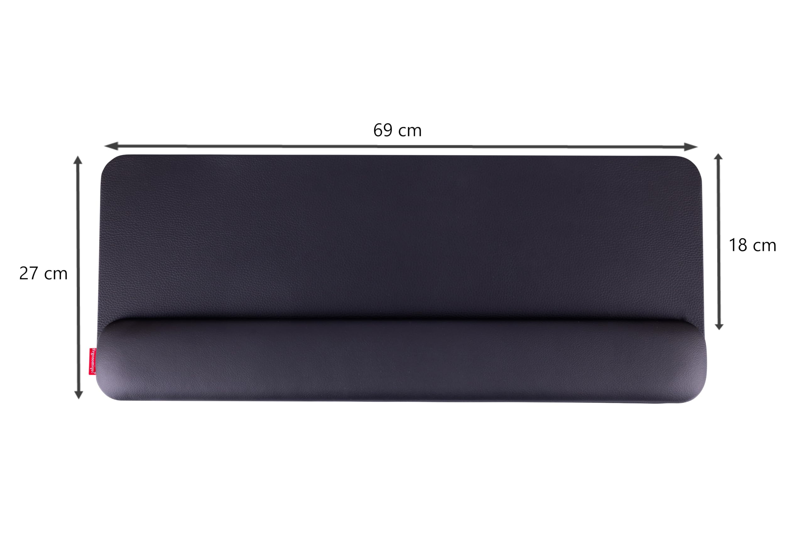 Handballenauflage Tastatur, Schwarz, 695 x 270 x 25 mm | Ergonomische Tastatur Handauflage, strapazierfähiges Leder, Für Büro/Zuhause,Leicht zu reinigen