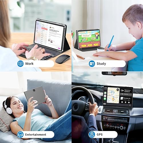 Miniatura 7 de QDDQ Tablet Android con teclado, tableta Android 13, 12GB+128GB, expansión de 1TB, tableta 2 en 1, tableta de 10 pulgadas con funda, ratón, lápiz