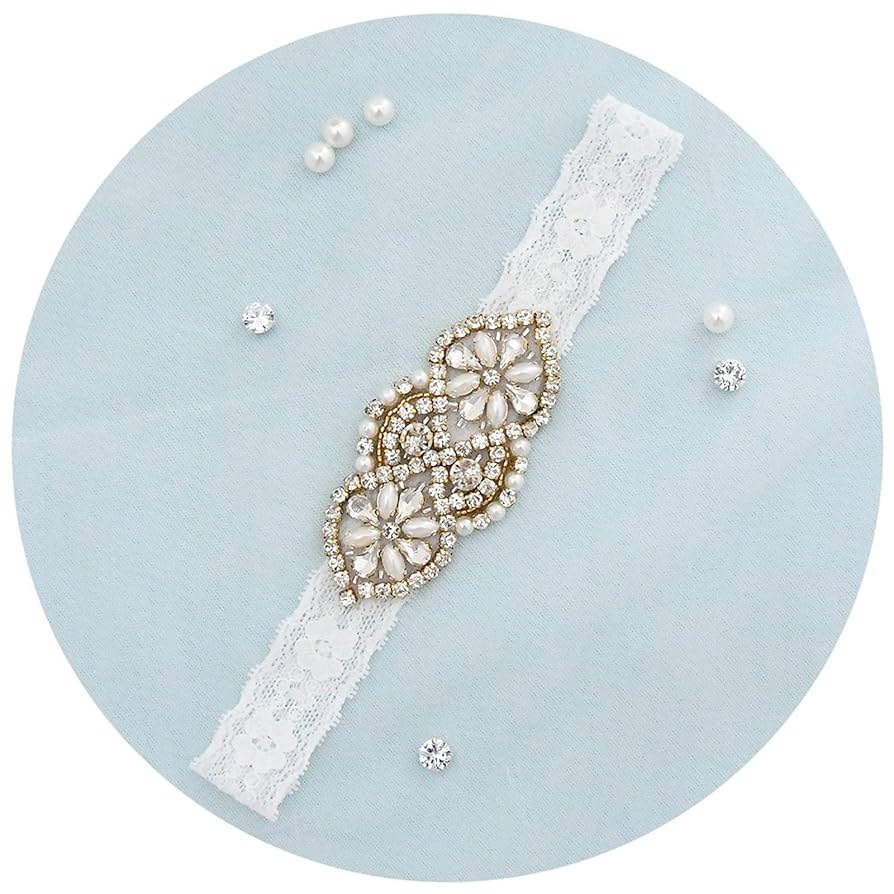 Amazon.co.jp: ウエディングガーター クリスタルガーター